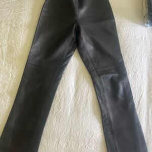 Women's Black Leather Pants